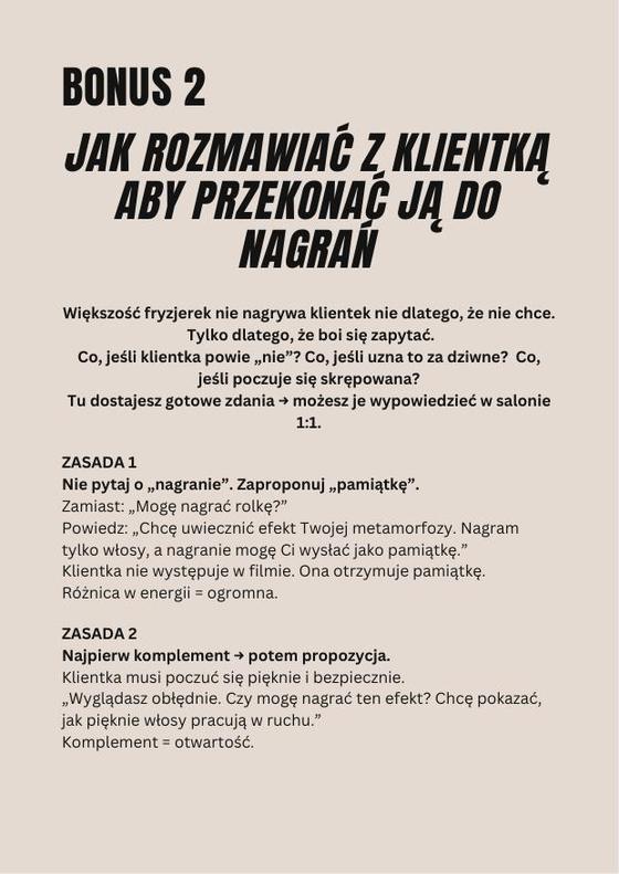 Bonus: jak rozmawiać z klientką
