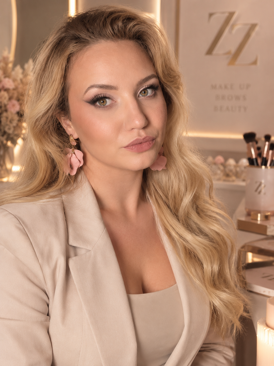 Portret piękności w stylu glam